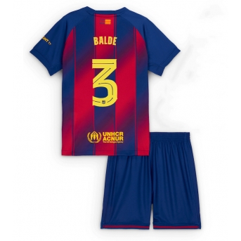 Billige Fotballdrakt Barcelona Alejandro Balde #3 Replika Hjemmedraktsett Barn 2025-26 Kortermet (med bukser)